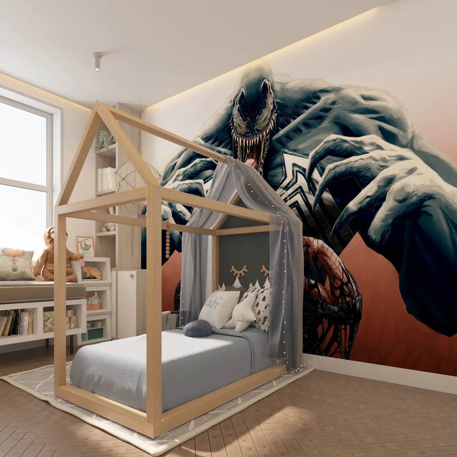 Papier Peint Spiderman Gros Venom - tapisserie hero