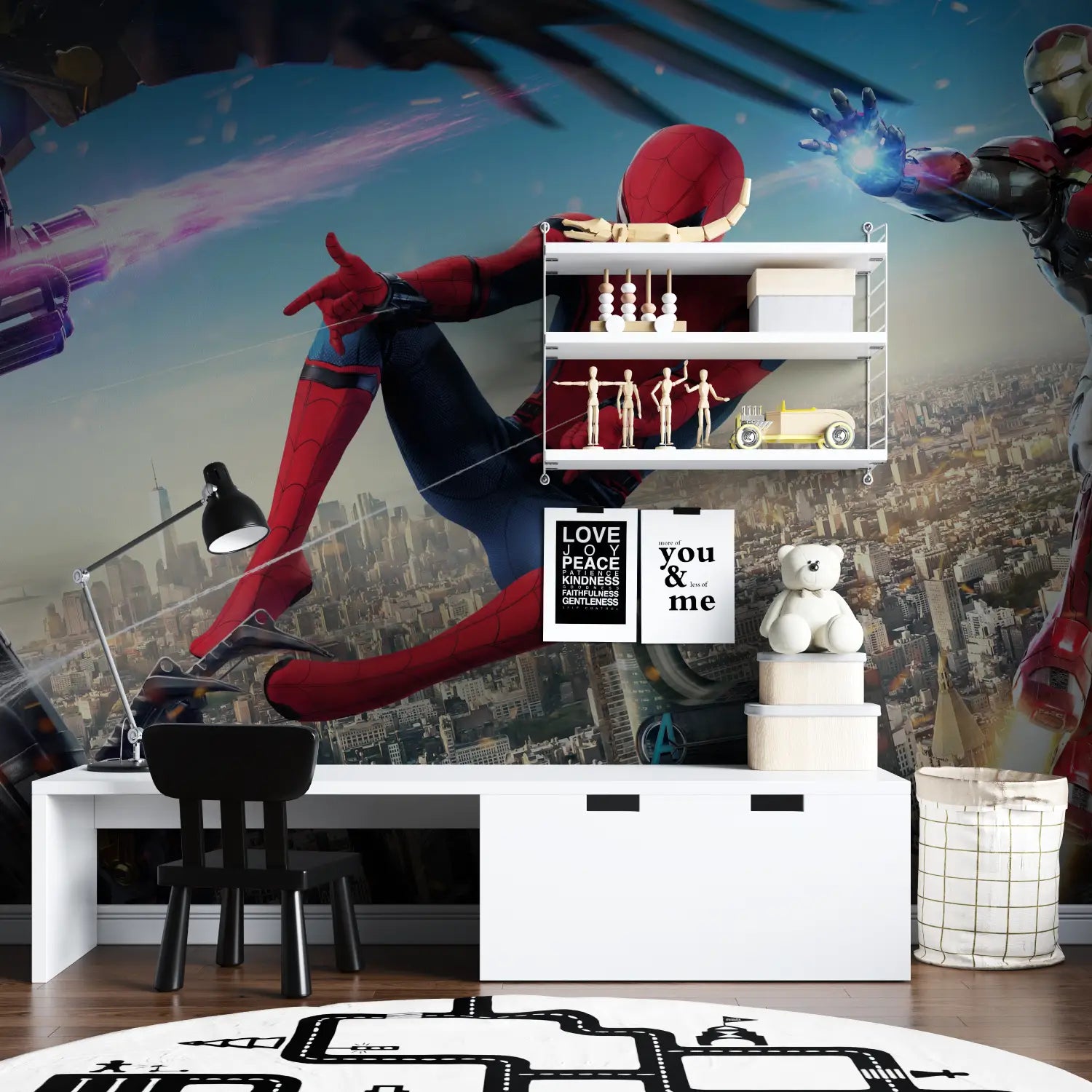 Papier Peint Spiderman Homecoming - tapisserie hero