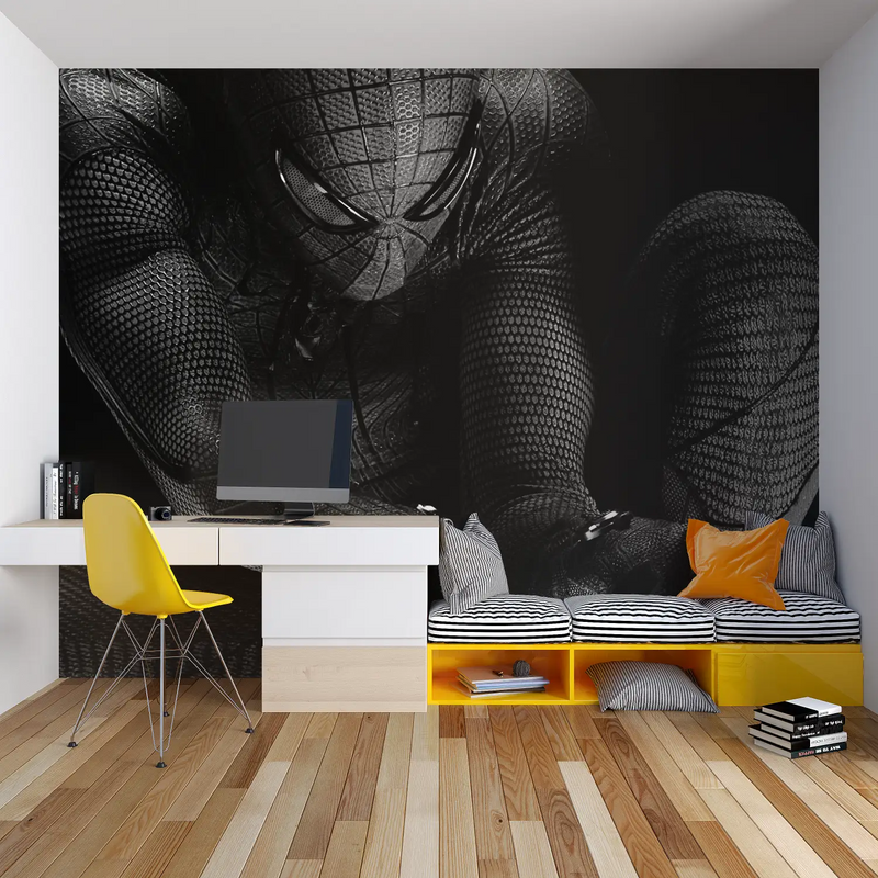 Papier Peint Spiderman Noir Design - tapisserie spiderman