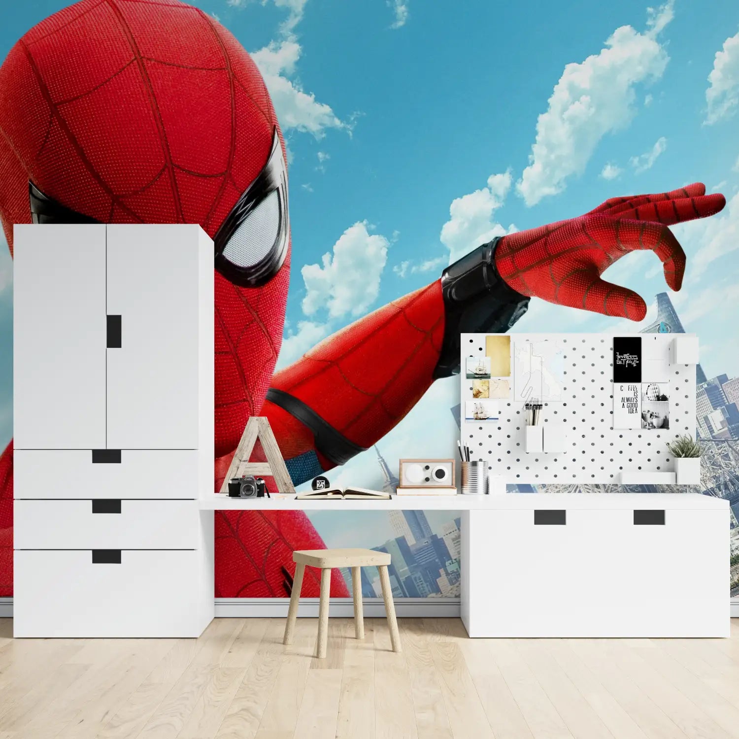 Spiderman Trompe l'Oeil 3D-Hintergrundbild - Second Image