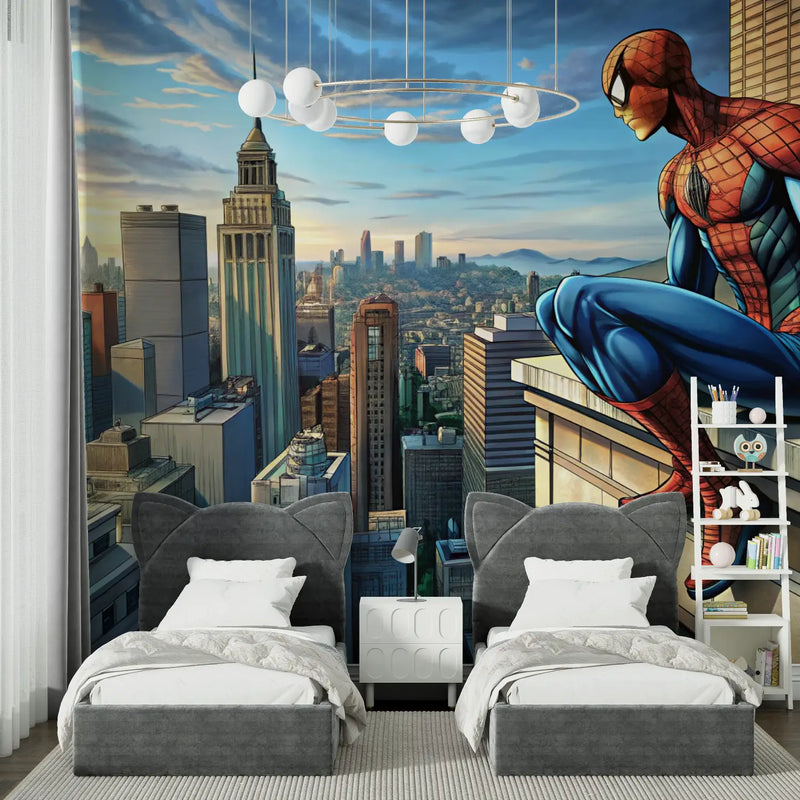 Papier Peint Spiderman Vintage - tapisserie spiderman