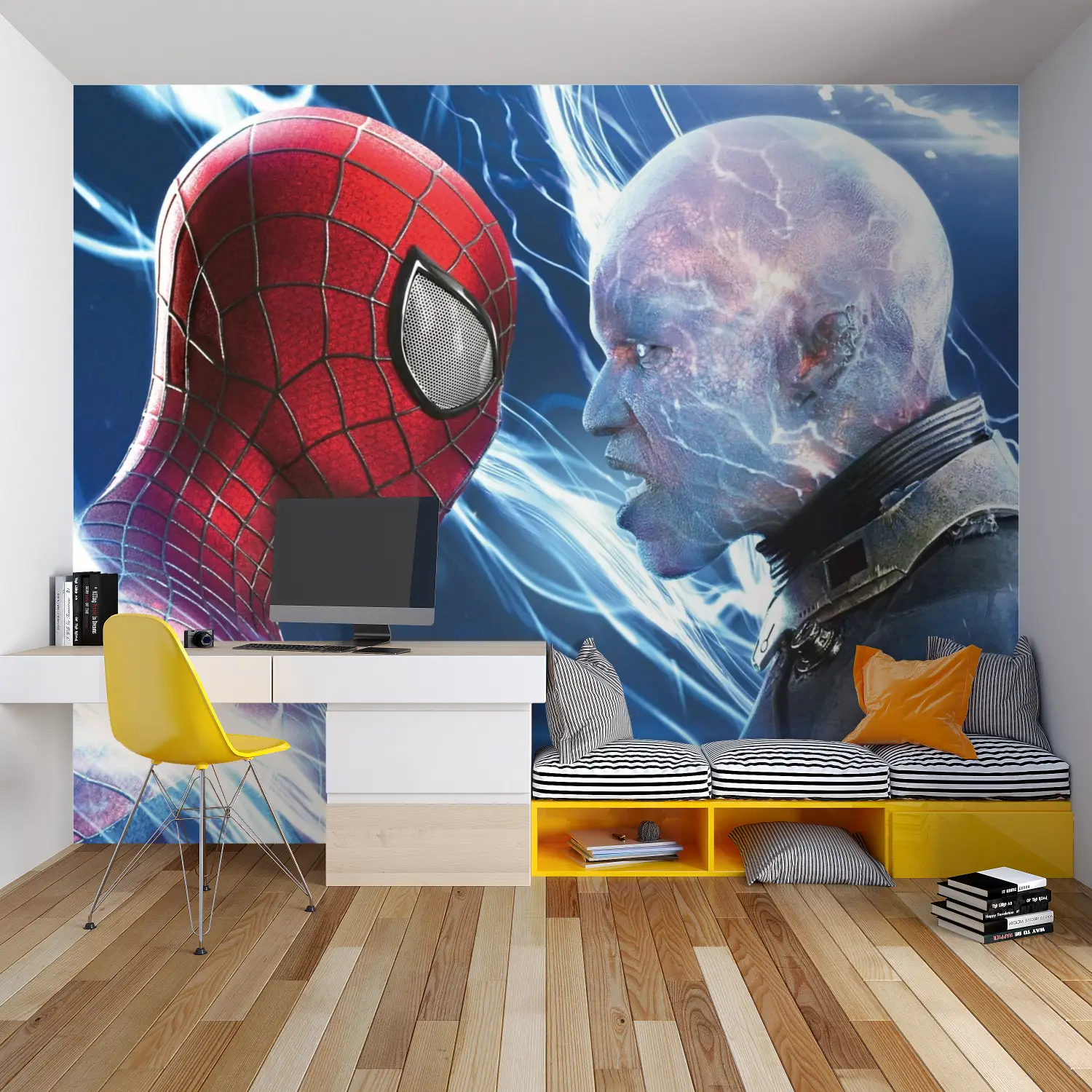 Spiderman versus Elektro-achtergrond - Second Image