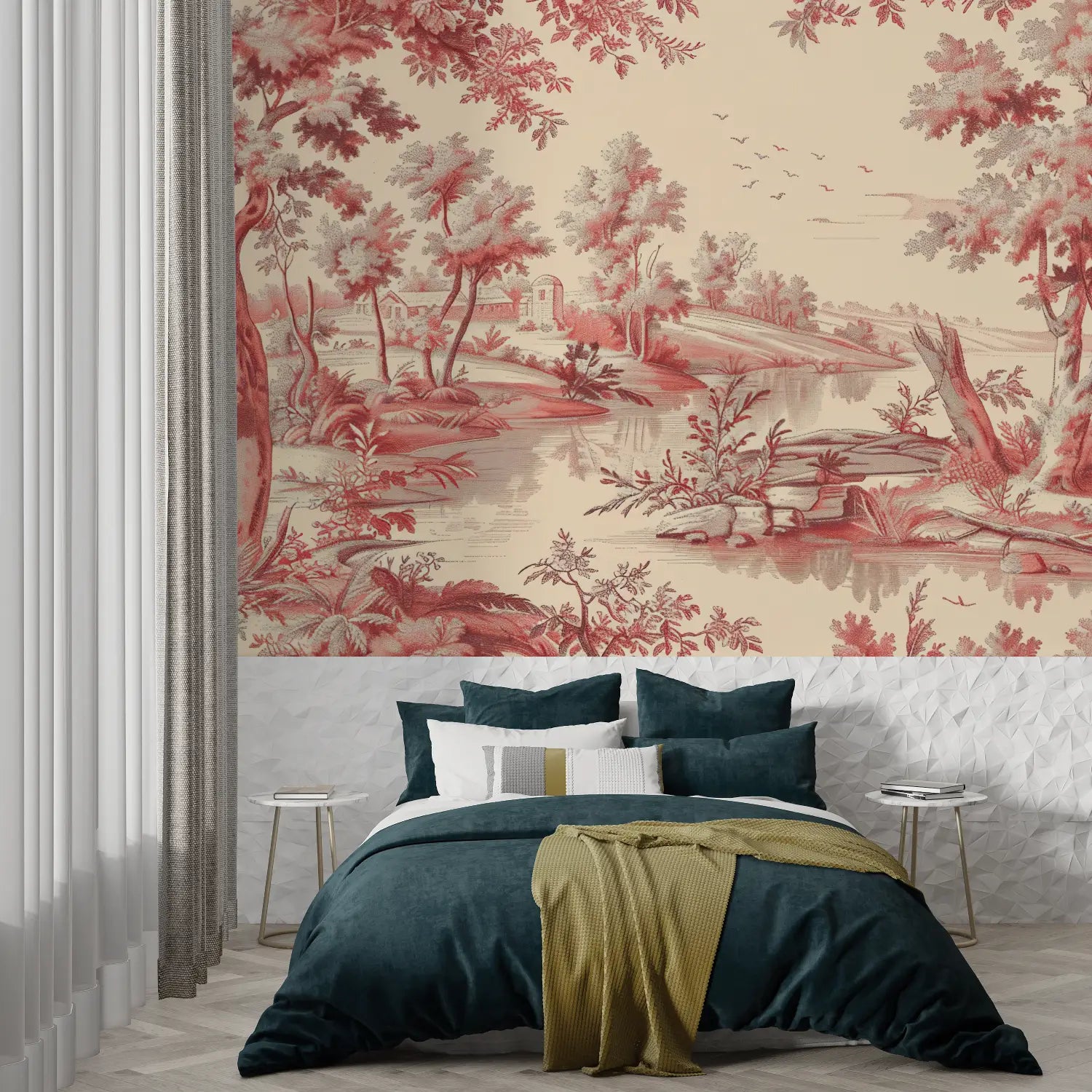 Artistic Toile De Jouy Wallpaper - Second Image