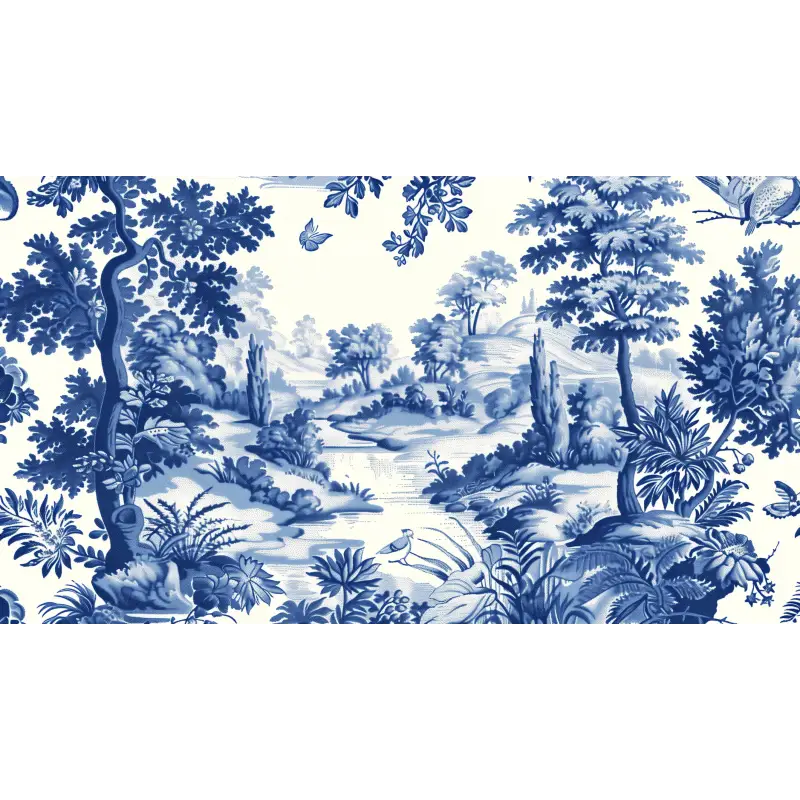 Papier Peint Toile De Jouy Style Boheme