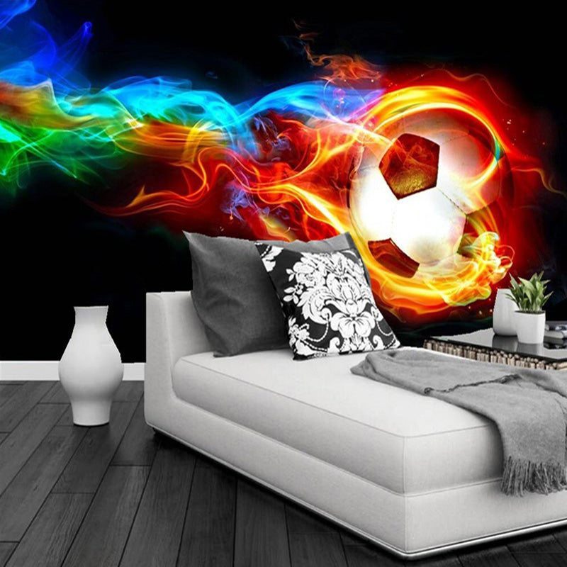 Fußball-Hintergrundbild <br/> Fußball in Flammen - Second Image