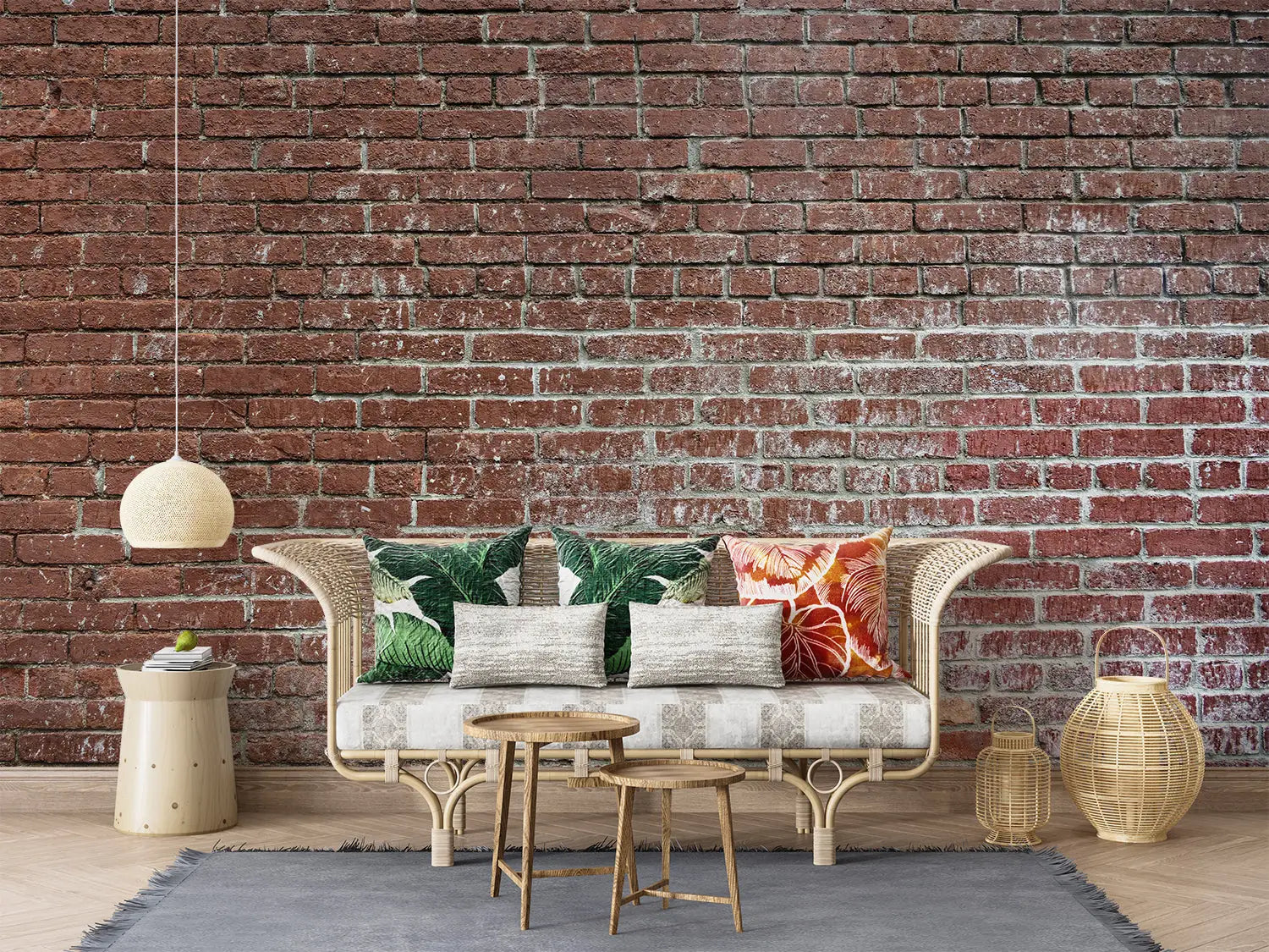 Living Room Brick Wallpaper - Second Image