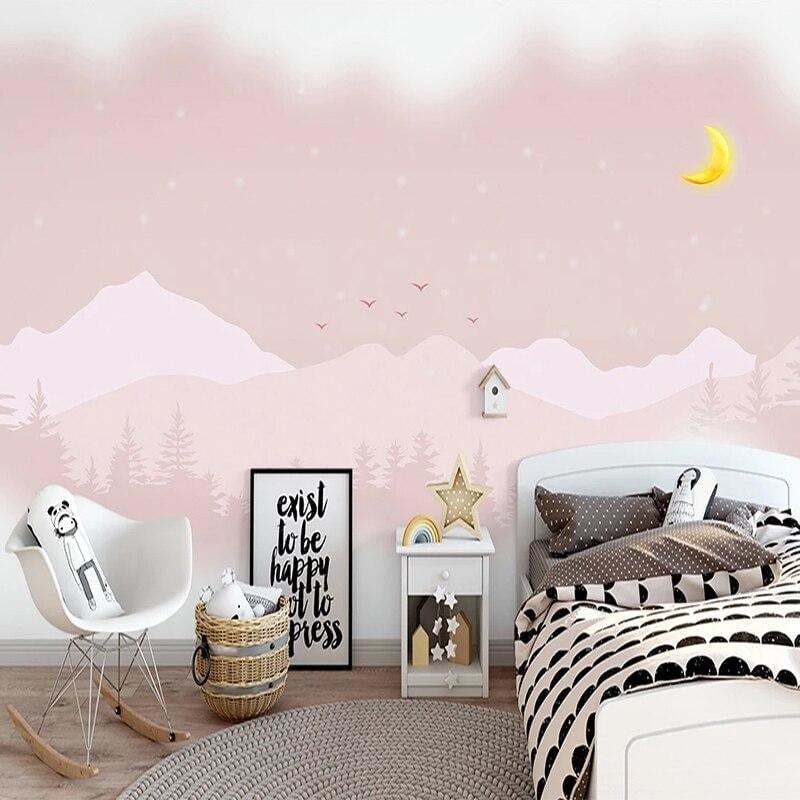 Pink Baby Room Wallpaper - Second Image