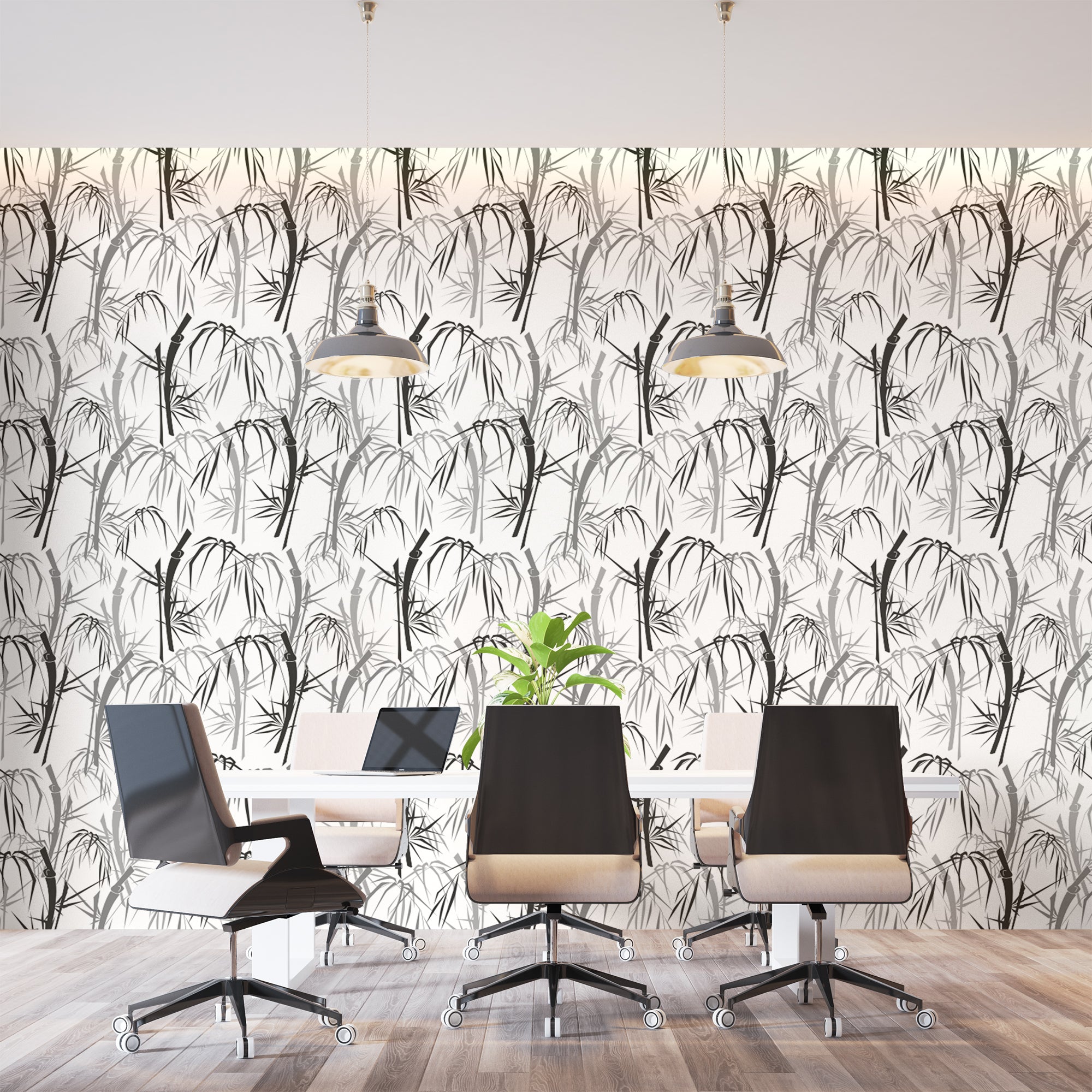 Black and white bamboo wallpaper